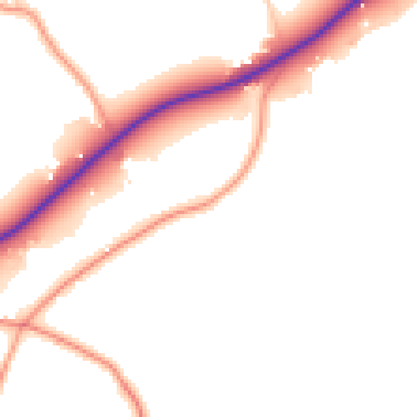 Daytime road noise heatmap for RG10 9XF