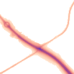 Night-time road noise heatmap for RG12 0GL