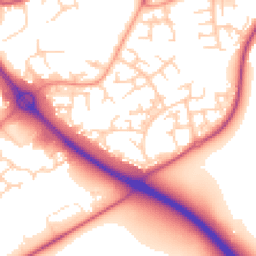 Daytime road noise heatmap for RG12 0GQ