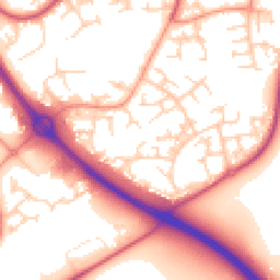 Daytime road noise heatmap for RG12 0GR