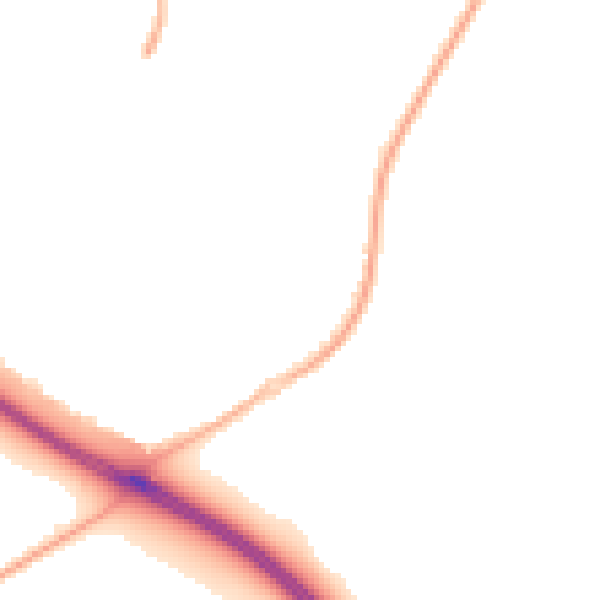 Night-time road noise heatmap for RG12 0GT
