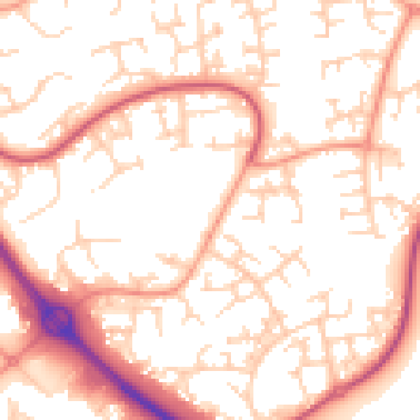 Daytime road noise heatmap for RG12 0PE