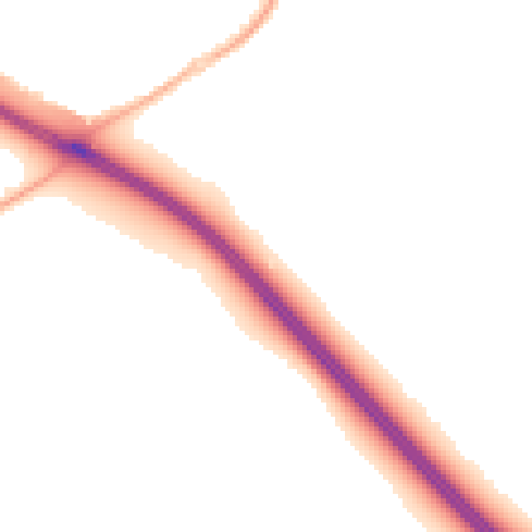 Night-time road noise heatmap for RG12 0SL
