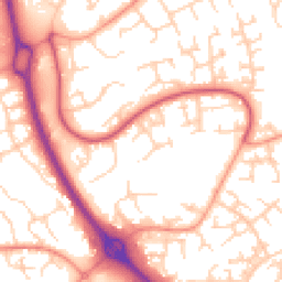 Daytime road noise heatmap for RG12 0TN