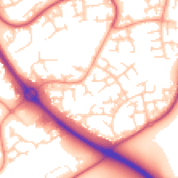 Daytime road noise heatmap for RG12 0TS