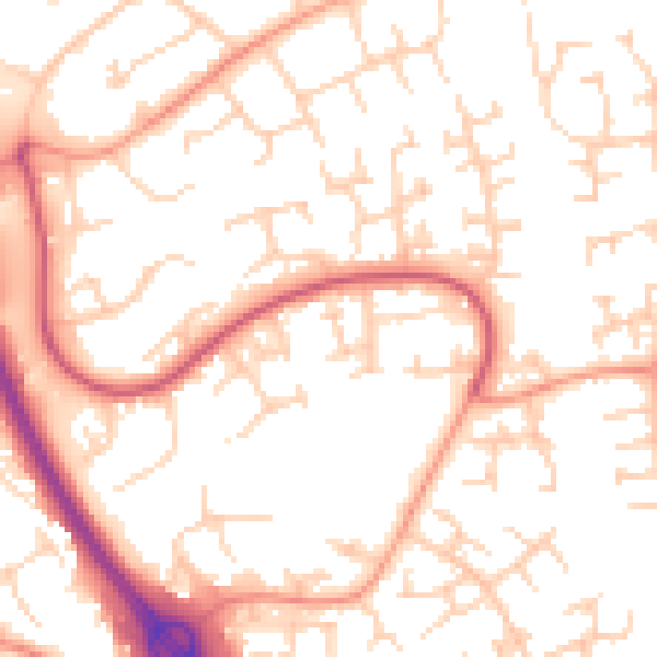 Daytime road noise heatmap for RG12 0UH
