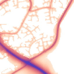 Daytime road noise heatmap for RG12 0WB
