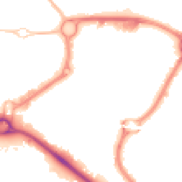 Night-time road noise heatmap for RG12 1LQ