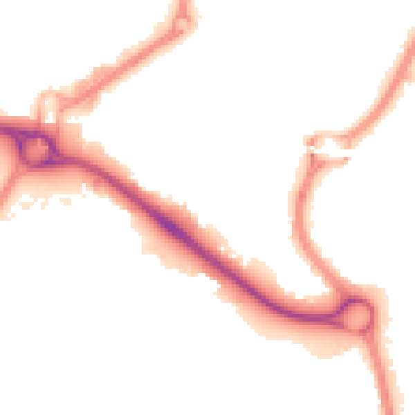 Night-time road noise heatmap for RG12 7AB