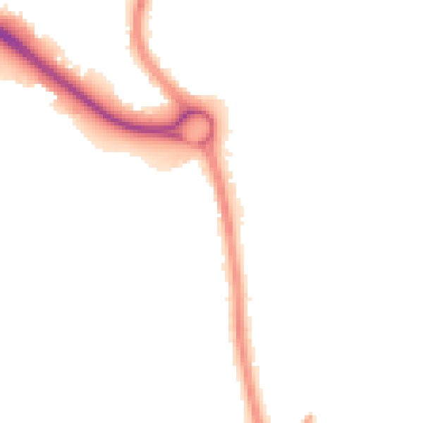 Night-time road noise heatmap for RG12 7AS
