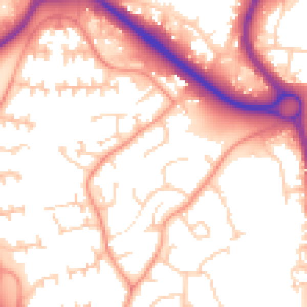 Daytime road noise heatmap for RG12 7DQ