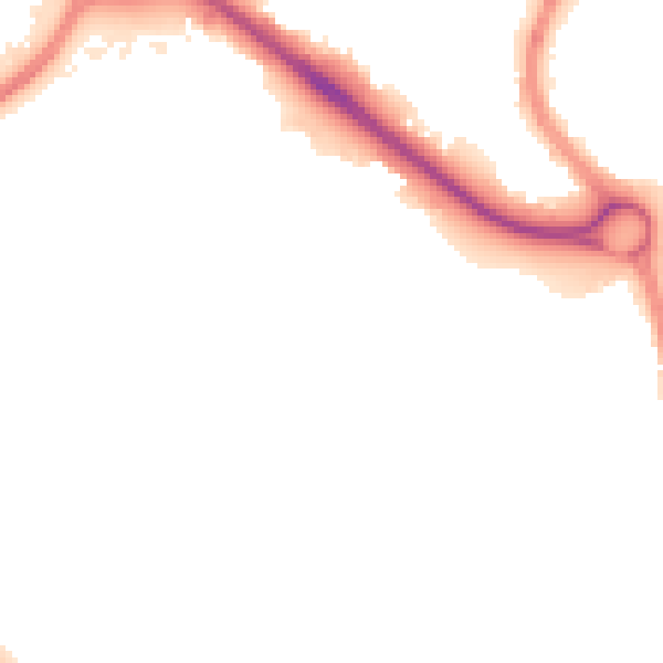 Night-time road noise heatmap for RG12 7DQ