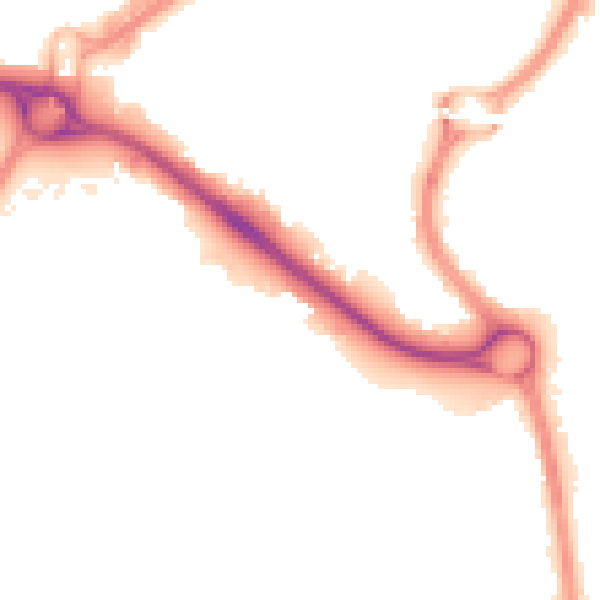 Night-time road noise heatmap for RG12 7DR