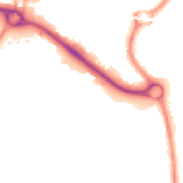 Night-time road noise heatmap for RG12 7EF