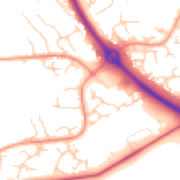 Daytime road noise heatmap for RG12 7FD