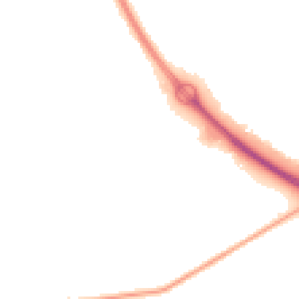 Night-time road noise heatmap for RG12 7FD