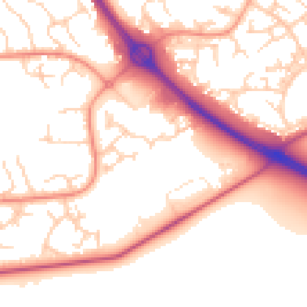 Daytime road noise heatmap for RG12 7FF
