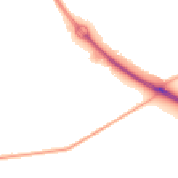 Night-time road noise heatmap for RG12 7FF