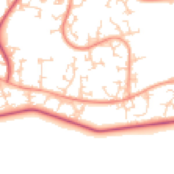 Daytime road noise heatmap for RG12 7HD