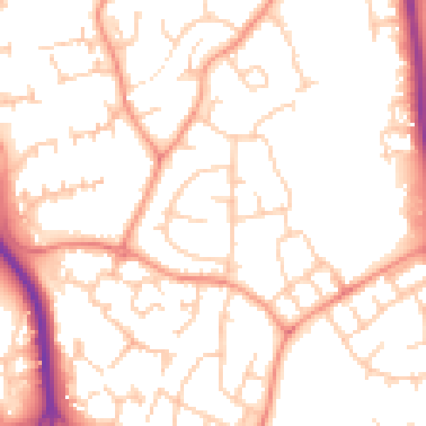Daytime road noise heatmap for RG12 7JT