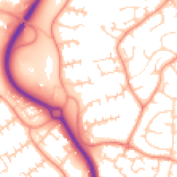 Daytime road noise heatmap for RG12 7SA