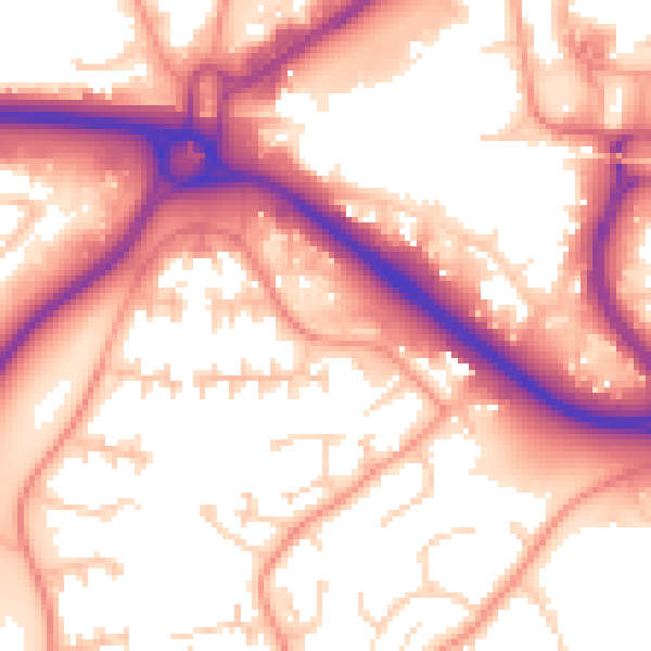 Daytime road noise heatmap for RG12 7WD