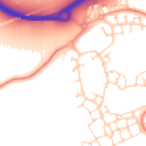 Daytime road noise heatmap for RG12 8BS