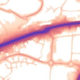 Daytime road noise heatmap for RG12 8DL
