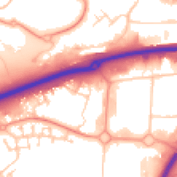 Daytime road noise heatmap for RG12 8DN