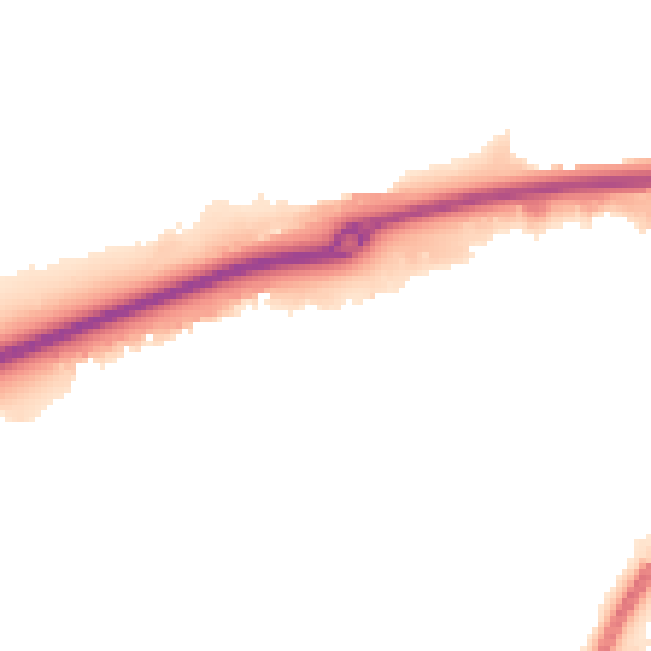 Night-time road noise heatmap for RG12 8DN