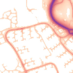 Daytime road noise heatmap for RG12 8UB