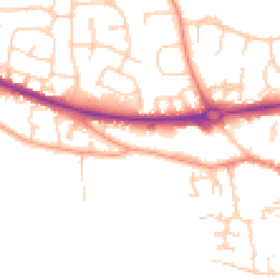 Daytime road noise heatmap for RG14 1AG