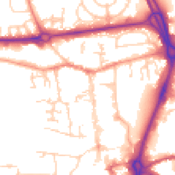 Daytime road noise heatmap for RG14 1AN