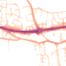 Daytime road noise heatmap for RG14 1AR