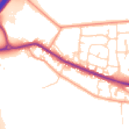 Daytime road noise heatmap for RG14 1AT