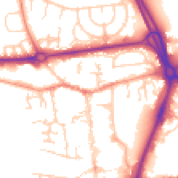 Daytime road noise heatmap for RG14 1AU