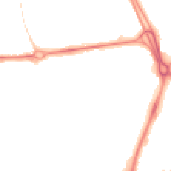 Night-time road noise heatmap for RG14 1AU