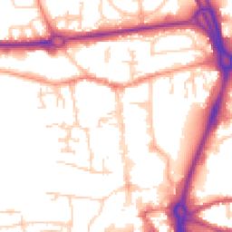 Daytime road noise heatmap for RG14 1AW