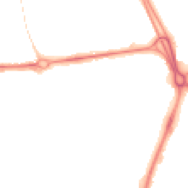 Night-time road noise heatmap for RG14 1AX