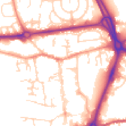 Daytime road noise heatmap for RG14 1BA