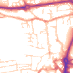 Daytime road noise heatmap for RG14 1BD
