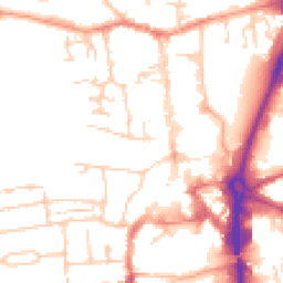 Daytime road noise heatmap for RG14 1BT