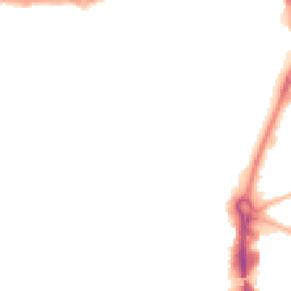 Night-time road noise heatmap for RG14 1BX