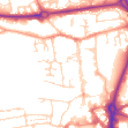 Daytime road noise heatmap for RG14 1DE