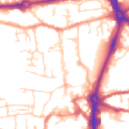 Daytime road noise heatmap for RG14 1DJ