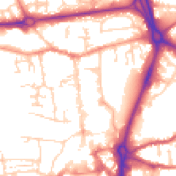 Daytime road noise heatmap for RG14 1DP