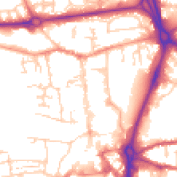 Daytime road noise heatmap for RG14 1DQ