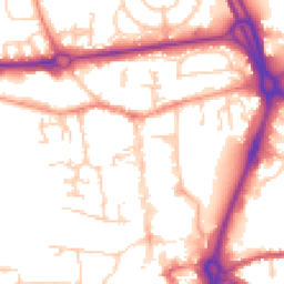 Daytime road noise heatmap for RG14 1DT
