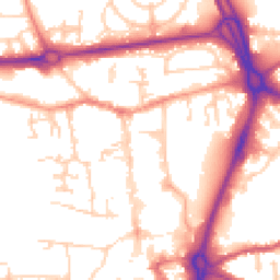 Daytime road noise heatmap for RG14 1DZ