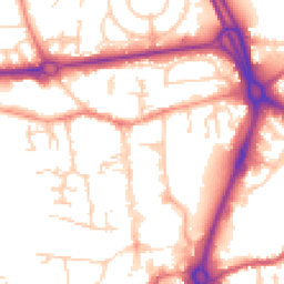 Daytime road noise heatmap for RG14 1EA